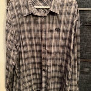 Oakley Men's Black and Gray Button Down Shirt